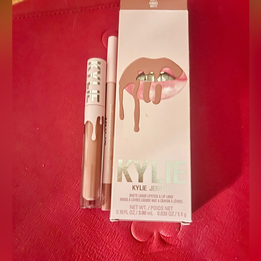 KYLIE COSMETICS LIP KIT Matte Liquid Lipstick & Liner - ANGEL (Nude Pink) NIB